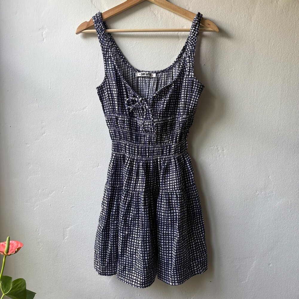 Ciao Lucia Gianluca Blue Gingham Mini Dress